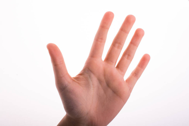 Hand maken van een stop gebaar - Foto, afbeelding