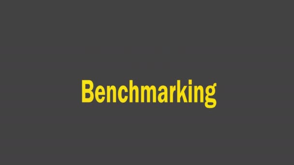 Benchmarking-Konzept Wort Wolke Hintergrund - Filmmaterial, Video