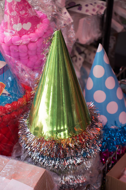 Set of party hats of variuos colors - Photo, Image