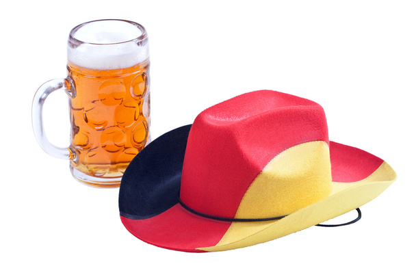 Labdarúgás Cowboy kalap, sör - Fotó, kép