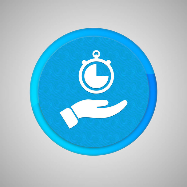 Cronometro a mano rotondo pulsante blu
 - Foto, immagini