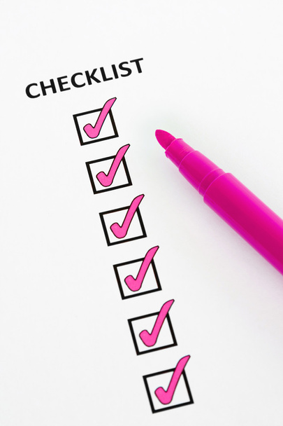 Pink checklist - Photo, Image