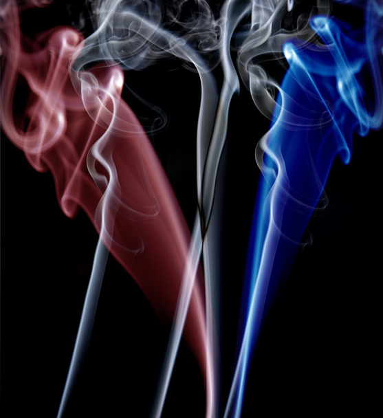 Абстрактный цветной дым на черном фоне
 - Фото, изображение