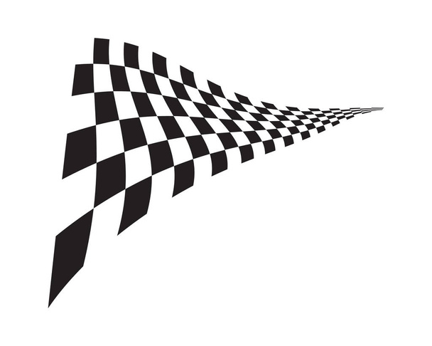 Иконка флага гонки, простой вектор иллюстрации дизайна - Вектор,изображение