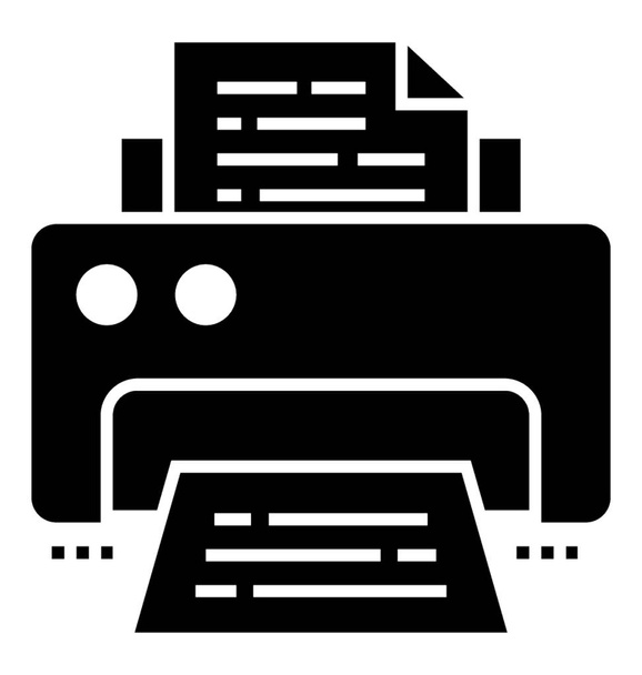 A printer glyph design icon  - Vector, afbeelding