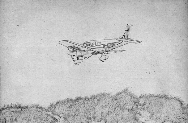 Drawing of an airplane - Photo, Image