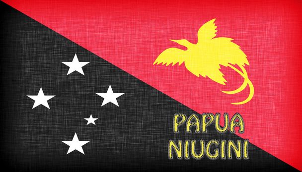 λινό σημαία της Παπούα Νέας Γουινέας - Φωτογραφία, εικόνα