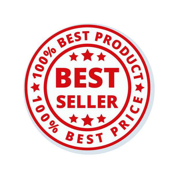 best seller, red vector best seller, flat vector best seller