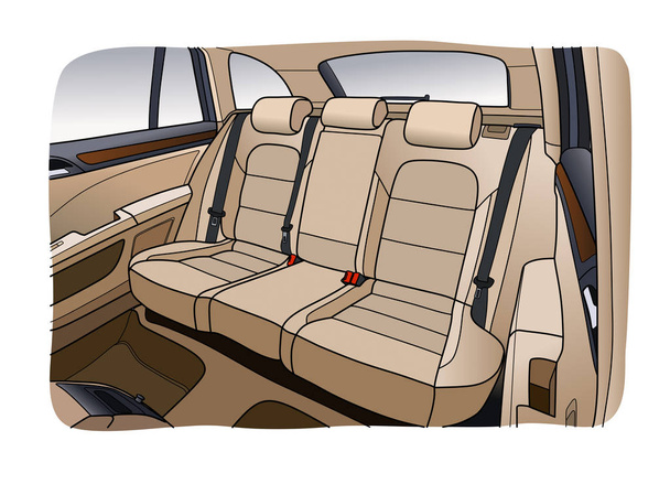 Machine inside. Interior of the vehicle. Vector - Vector, Image