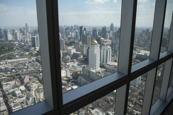  pohled z Baiyoke sky Hotel ve městě Bangkok v Thajsku v Southeastasia. Thajsko, Bangkok, listopad, 2018 - Fotografie, Obrázek