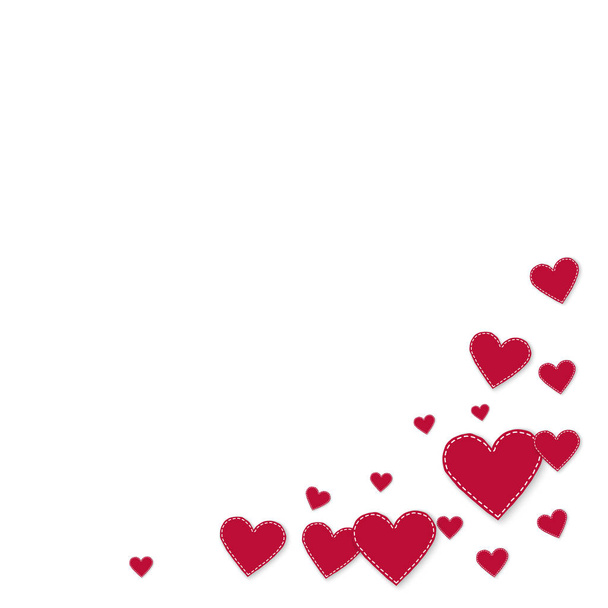 Le cœur rouge adore les confettis. Coin Saint-Valentin b
 - Vecteur, image