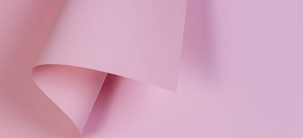 Abstract background with geometric shape pastel pink color paper - Fotografie, Obrázek