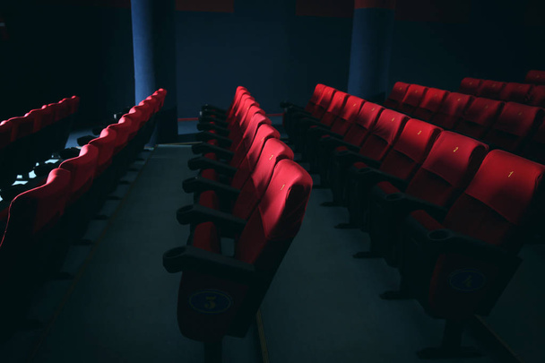 Üres moziban, kényelmes székekkel - Fotó, kép