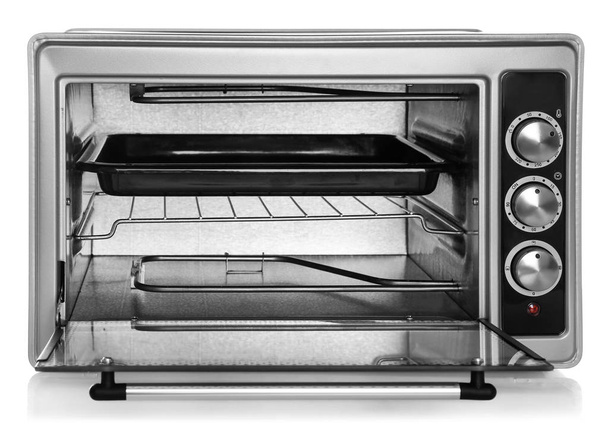 Modern electric oven on white background - Photo, Image