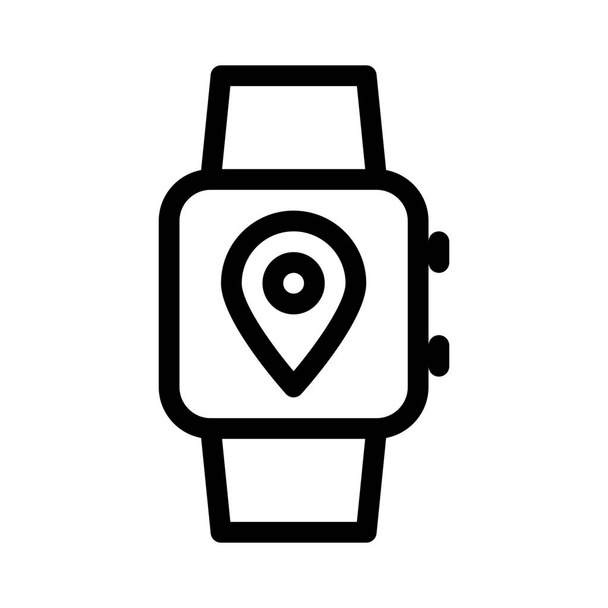 Smartwatch Location Assistance ilustración de línea simple
 - Vector, imagen