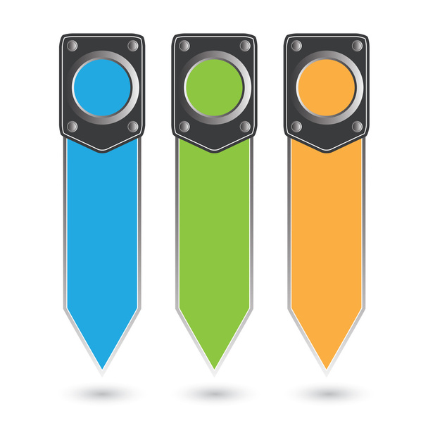 Vector vertical color banner-sticker design - Vektor, kép