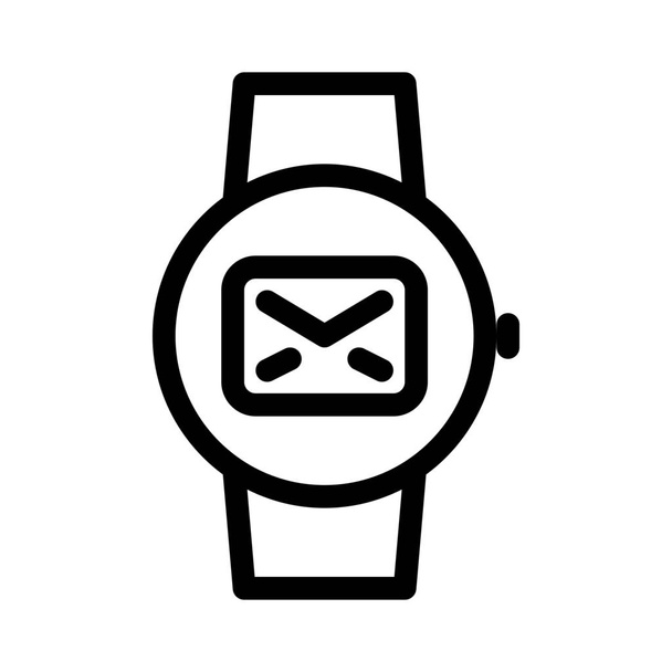 Smartwatch Message Alert illustration de ligne simple
 - Vecteur, image