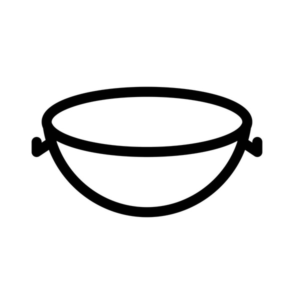 εικονίδιο μαγειρικά σκεύη wok, απλή γραμμή εικονογράφηση - Διάνυσμα, εικόνα