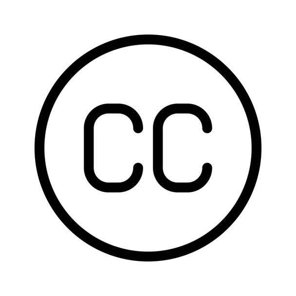 Creative Commons Sign simgesi vektör çizimi    - Vektör, Görsel