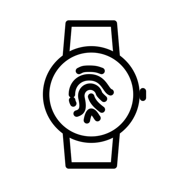 Smartwatch Fingerprint Sensor ilustración de línea simple
 - Vector, imagen