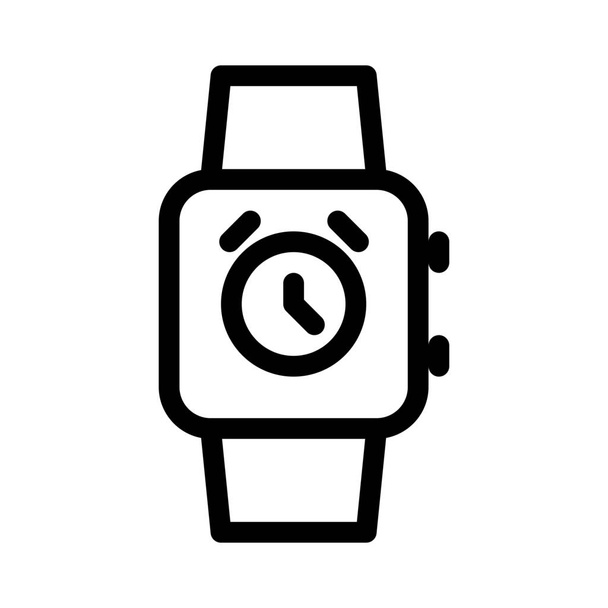 Smartwatch Herää ilmoitus yksinkertainen linja kuva
 - Vektori, kuva
