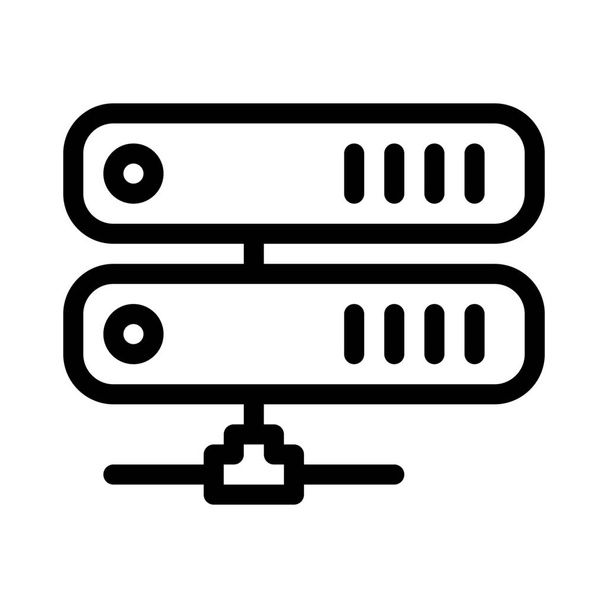 Illustrazione semplice della linea del server
 - Vettoriali, immagini