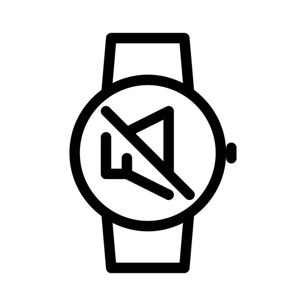 Smartwatch Mute Función ilustración de línea simple
 - Vector, imagen