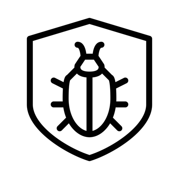 Ilustração do vetor do ícone da proteção anti vírus
   - Vetor, Imagem