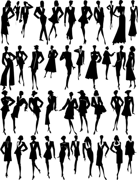 Silhouettes women - Vektor, Bild