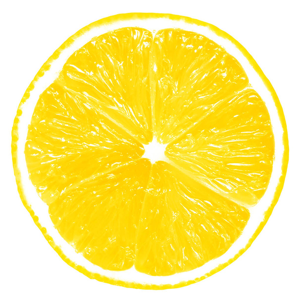 Lemon slice isolated on white - Fotoğraf, Görsel