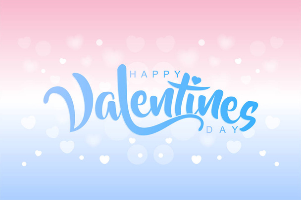 happy valentines day vector greeting card - Vektor, obrázek