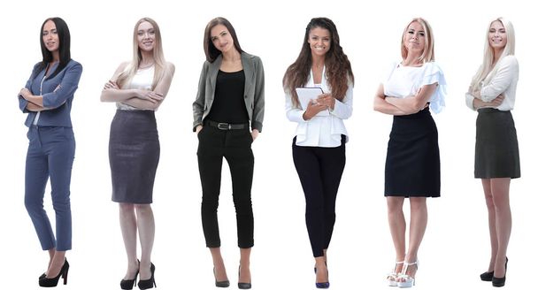 Collection of full-length portraits of young business women - Foto, Imagen