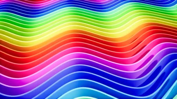 Rainbow colored curved lines Intro for your video - Footage, Video
