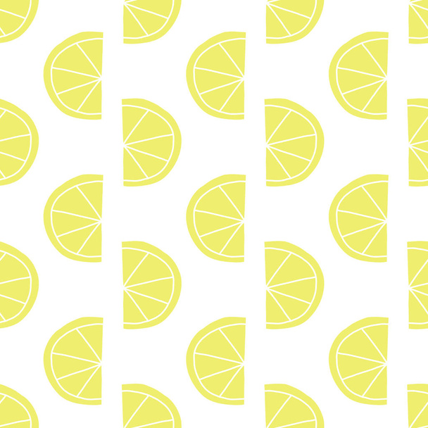 Coupes de citron stylisées motif vectoriel sans couture
 - Vecteur, image