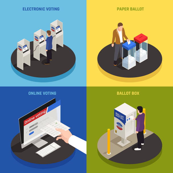 Választások koncepció ikonok beállítása - Vektor, kép