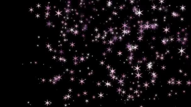 funkelnd schöne Sterne leuchten am Himmel Bewegung Video background.stars flow on space. - Filmmaterial, Video