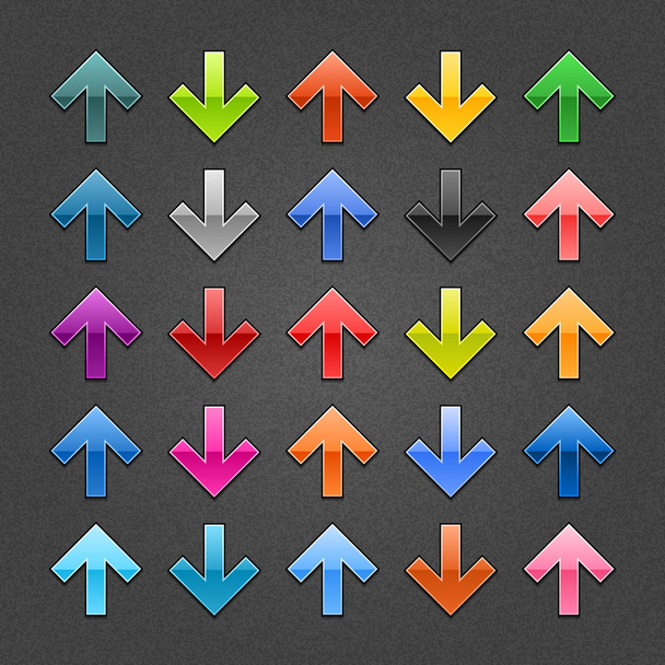 25 glossy arrow button - Vecteur, image