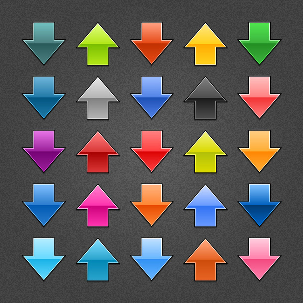 25 glossy arrow button - Vector, Image