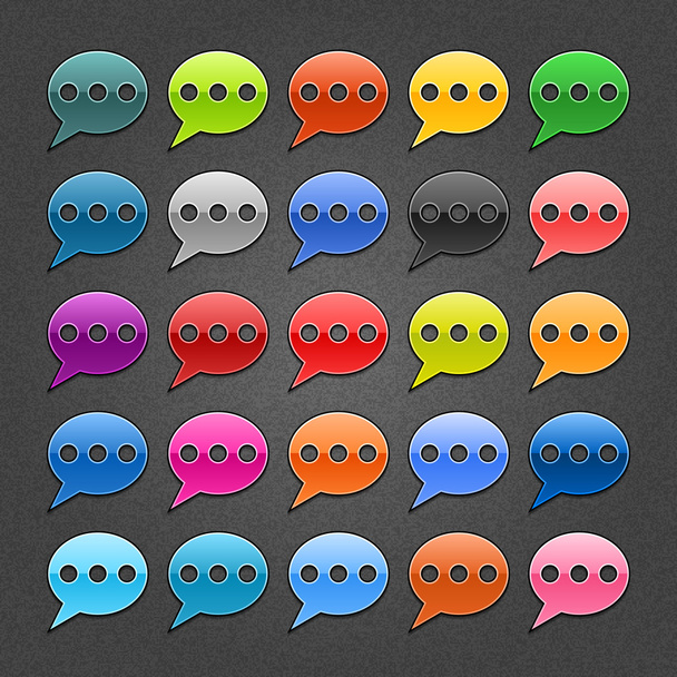 25 sala de chat brillante botón web. Color de variación para botón de Internet sobre fondo gris con efecto de textura de ruido. Vector 10 eps. Ver más plantilla elemento diseño web en mi galería
 - Vector, Imagen