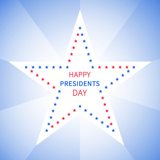 Флаг дня президентов в форме звезды
 - Вектор,изображение