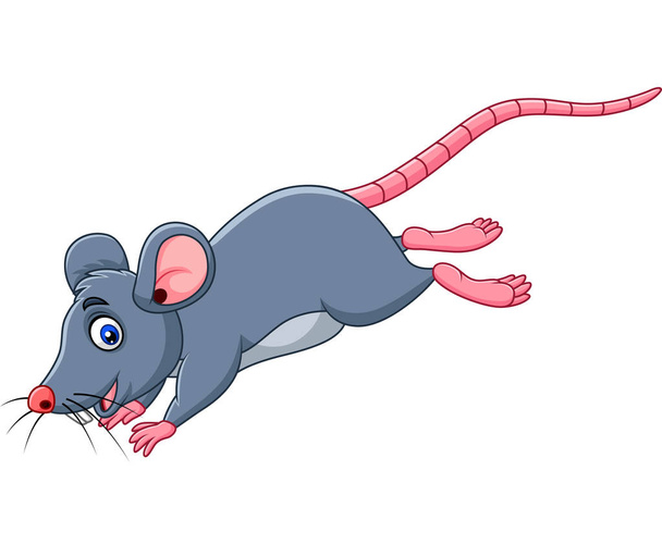 Векторна ілюстрація мультфільму смішна миша
 - Вектор, зображення