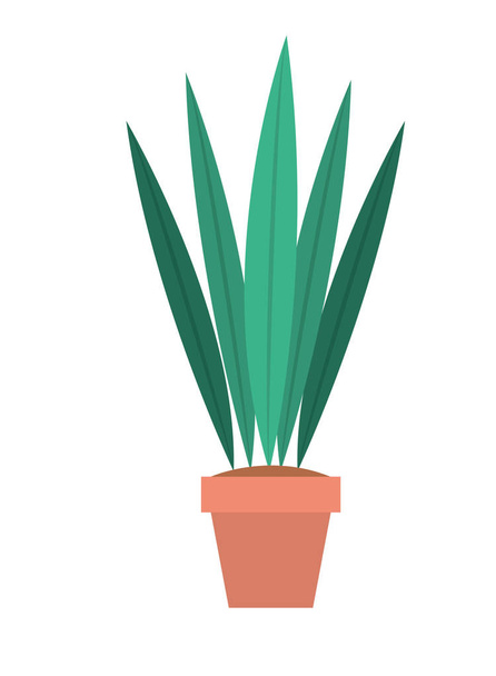 кімнатна рослина в значку горщика
 - Вектор, зображення