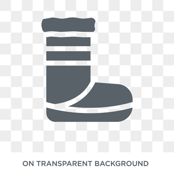 Snow Boot icon. Snow Boot design concept from Winter collection. Simple element vector illustration on transparent background. - Wektor, obraz
