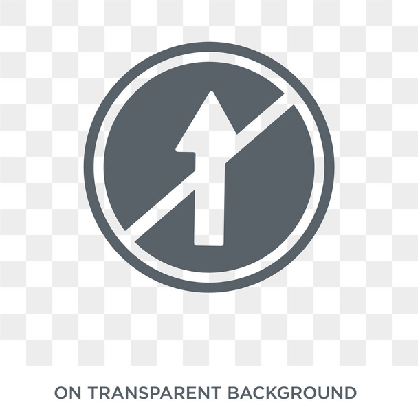 Geradeauszeichen. trendiges flaches Vektorsymbol auf transparentem Hintergrund aus der Verkehrszeichensammlung. qualitativ hochwertige gefüllte Symbole für Web- und Mobilgeräte - Vektor, Bild