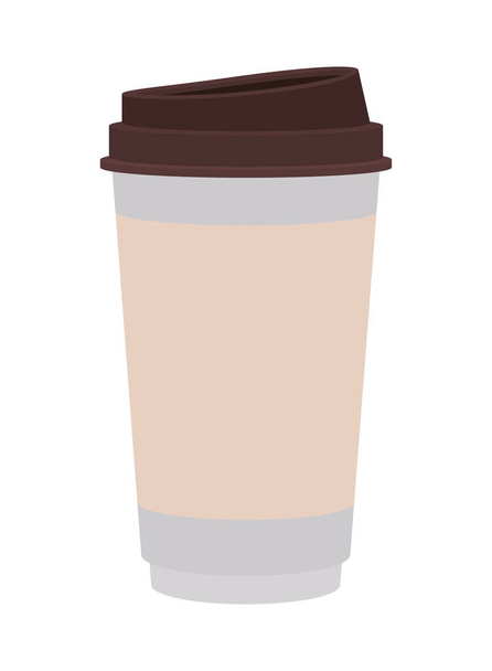 container plastic coffee avatar character - Vector, Image