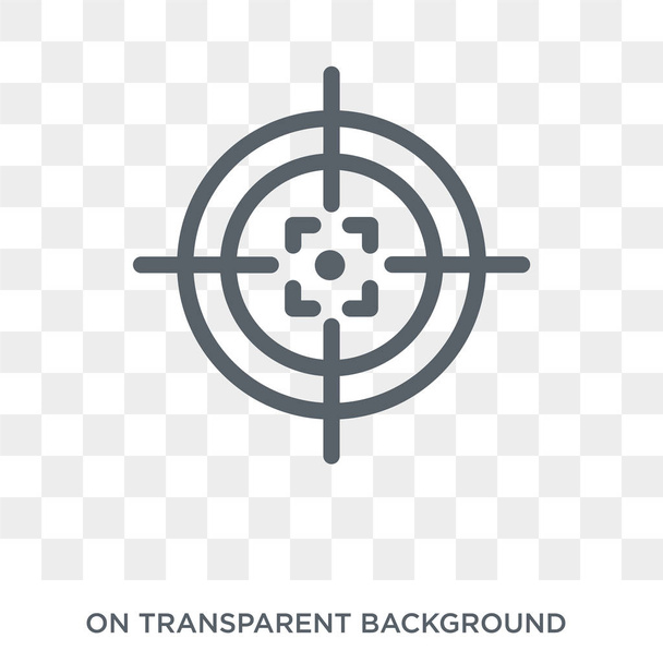 Gun target icon. Gun target design concept from Productivity collection. Simple element vector illustration on transparent background. - Vector, Image
