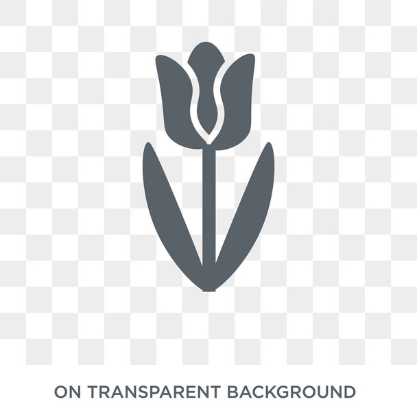 Tulip icon. Trendy flat vector Tulip icon on transparent background from nature collection. High quality filled Tulip symbol use for web and mobile - Vector, Image