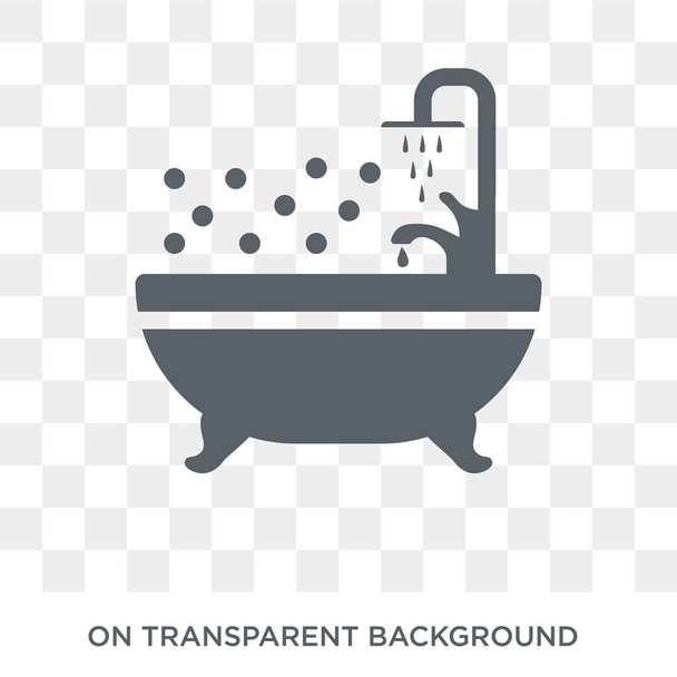 Jacuzzi icon. Trendy flat vector Jacuzzi icon on transparent background from Luxury collection. High quality filled Jacuzzi symbol use for web and mobile - Vector, Image