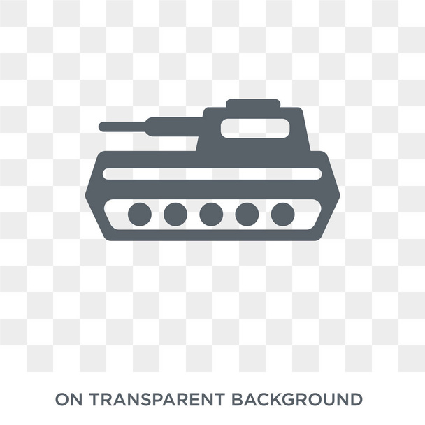 Icono del tanque. Concepto de diseño de tanques de la colección Army. Ilustración simple del vector de elementos sobre fondo transparente
. - Vector, imagen