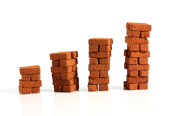 Stack of four bricks - Photo, Image
